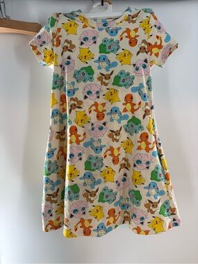 Hanna Andersson Pokémon Character Print Playground Dress with Pockets Size 8